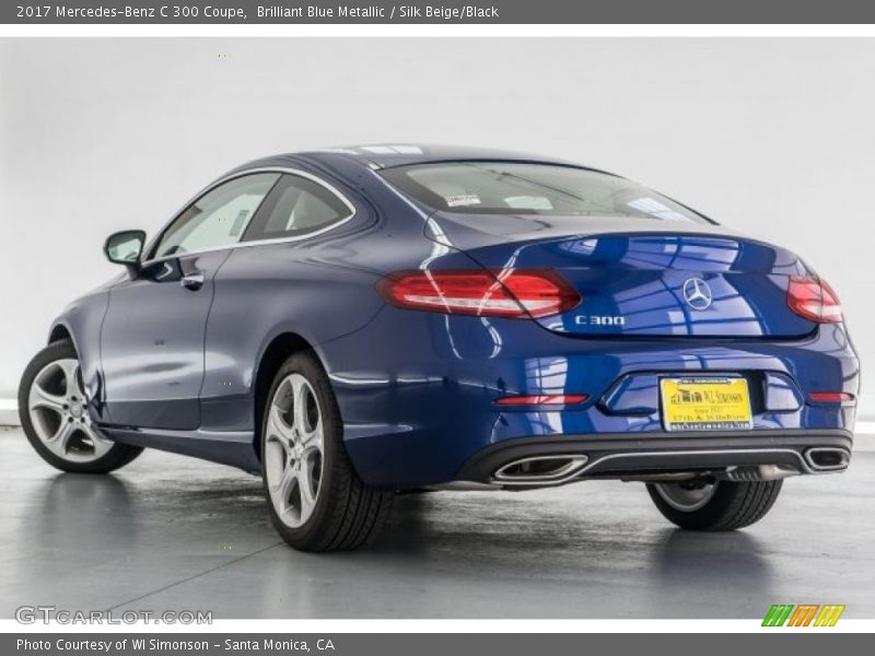 Brilliant Blue Metallic / Silk Beige/Black 2017 Mercedes-Benz C 300 Coupe