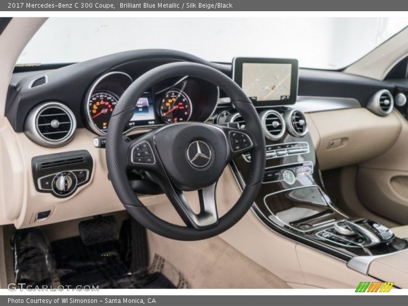 Brilliant Blue Metallic / Silk Beige/Black 2017 Mercedes-Benz C 300 Coupe