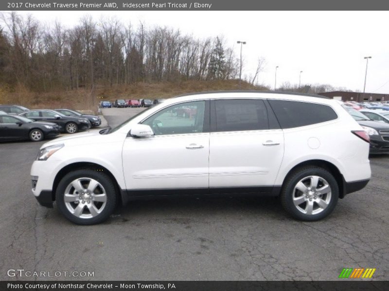 Iridescent Pearl Tricoat / Ebony 2017 Chevrolet Traverse Premier AWD