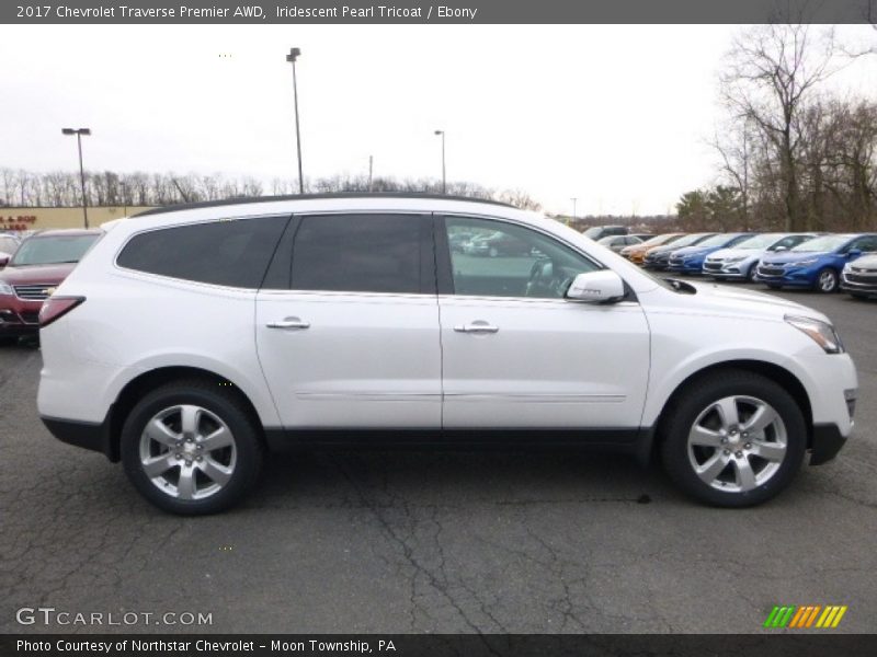 Iridescent Pearl Tricoat / Ebony 2017 Chevrolet Traverse Premier AWD