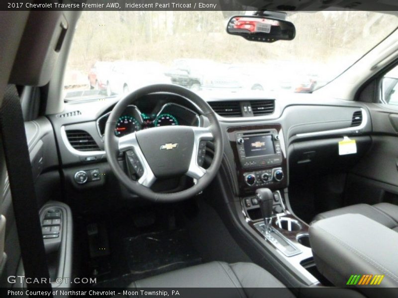 Iridescent Pearl Tricoat / Ebony 2017 Chevrolet Traverse Premier AWD