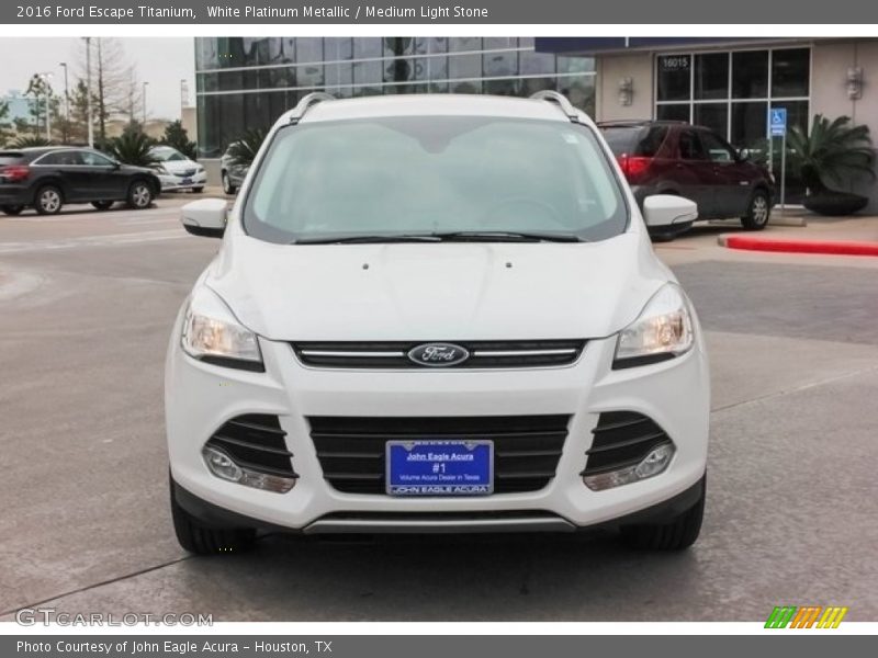 White Platinum Metallic / Medium Light Stone 2016 Ford Escape Titanium