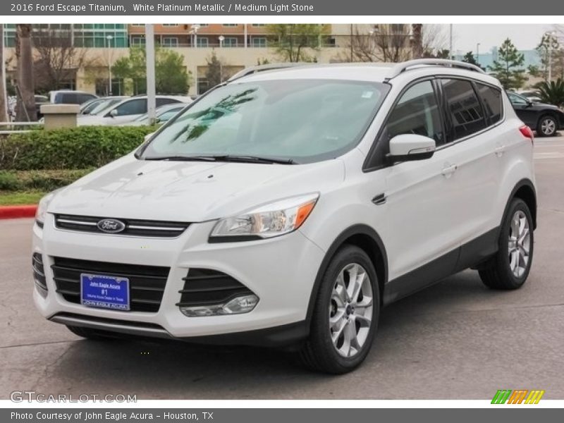 White Platinum Metallic / Medium Light Stone 2016 Ford Escape Titanium