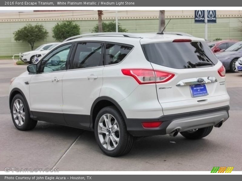 White Platinum Metallic / Medium Light Stone 2016 Ford Escape Titanium