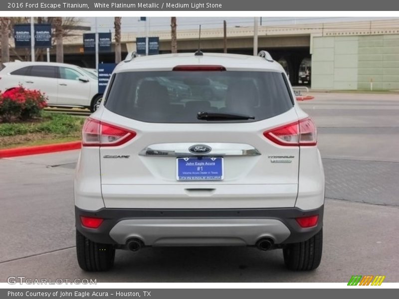 White Platinum Metallic / Medium Light Stone 2016 Ford Escape Titanium