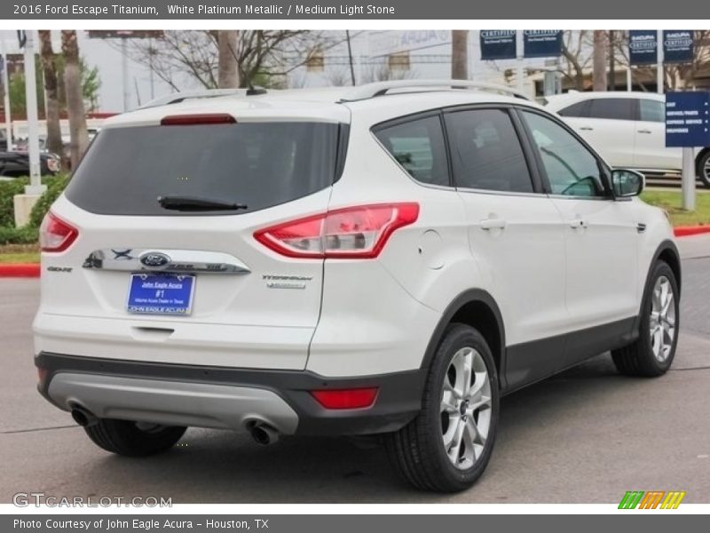 White Platinum Metallic / Medium Light Stone 2016 Ford Escape Titanium