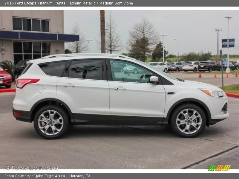 White Platinum Metallic / Medium Light Stone 2016 Ford Escape Titanium