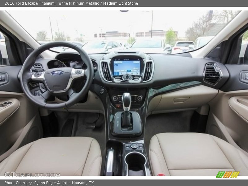 White Platinum Metallic / Medium Light Stone 2016 Ford Escape Titanium