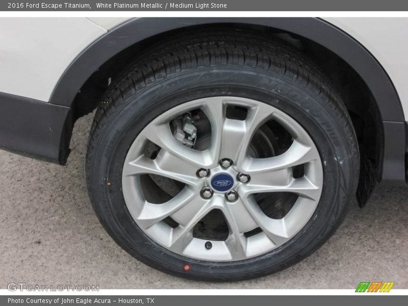 White Platinum Metallic / Medium Light Stone 2016 Ford Escape Titanium