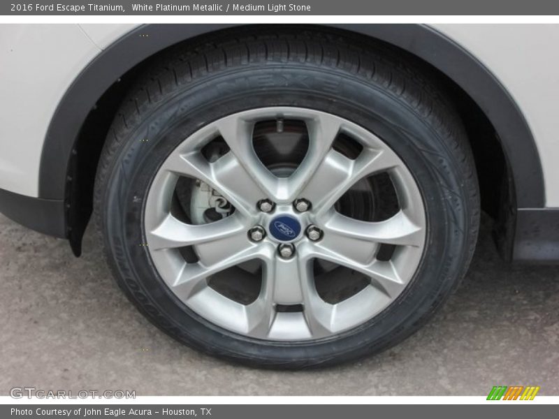 White Platinum Metallic / Medium Light Stone 2016 Ford Escape Titanium