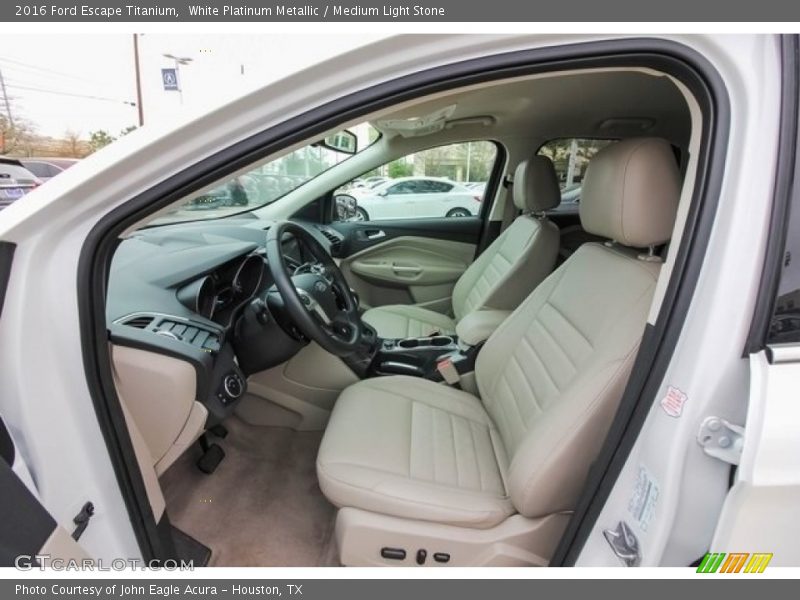 White Platinum Metallic / Medium Light Stone 2016 Ford Escape Titanium