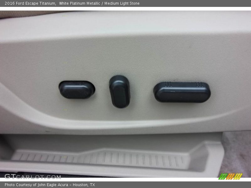 White Platinum Metallic / Medium Light Stone 2016 Ford Escape Titanium