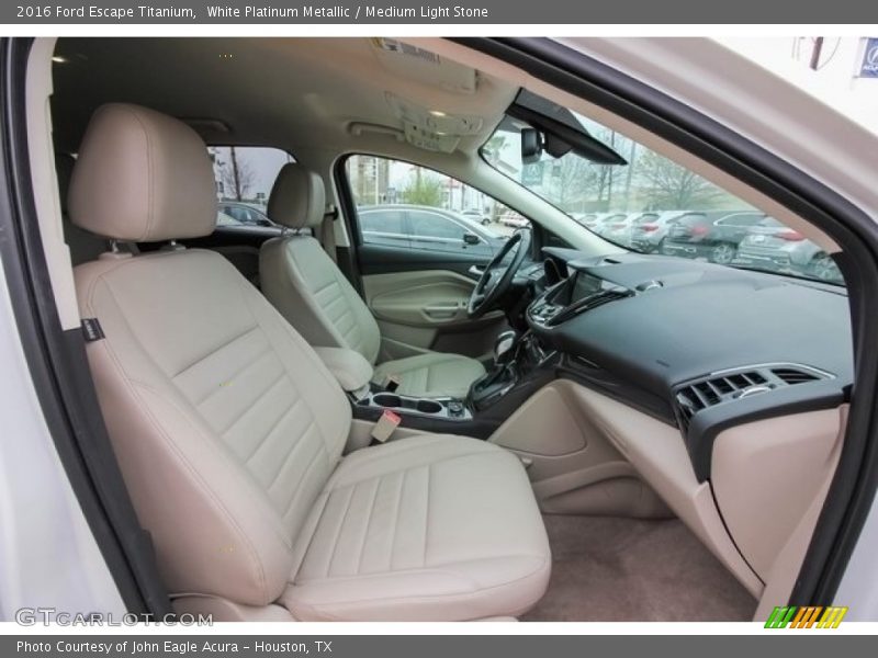 White Platinum Metallic / Medium Light Stone 2016 Ford Escape Titanium