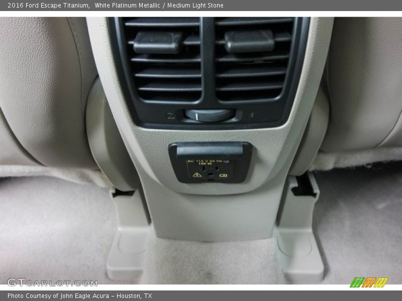 White Platinum Metallic / Medium Light Stone 2016 Ford Escape Titanium