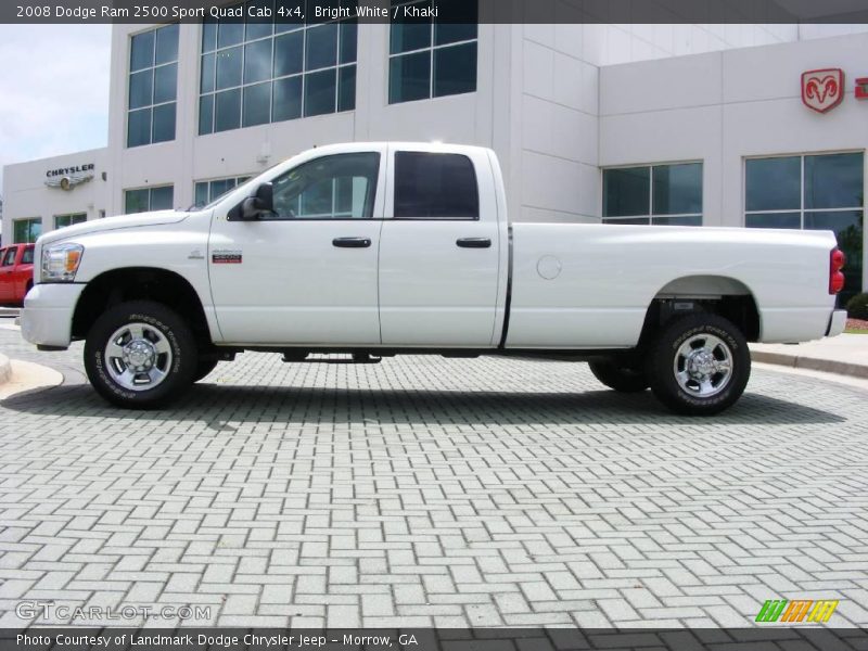 Bright White / Khaki 2008 Dodge Ram 2500 Sport Quad Cab 4x4