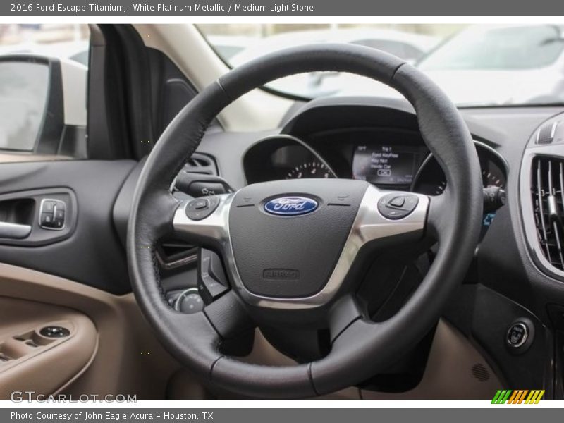 White Platinum Metallic / Medium Light Stone 2016 Ford Escape Titanium