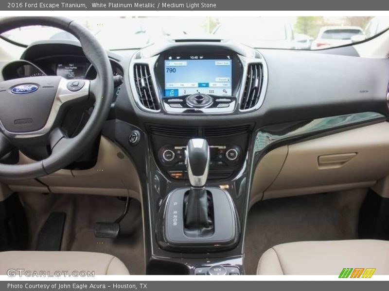 White Platinum Metallic / Medium Light Stone 2016 Ford Escape Titanium