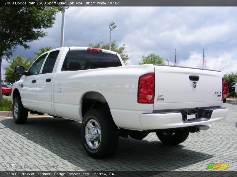 Bright White / Khaki 2008 Dodge Ram 2500 Sport Quad Cab 4x4