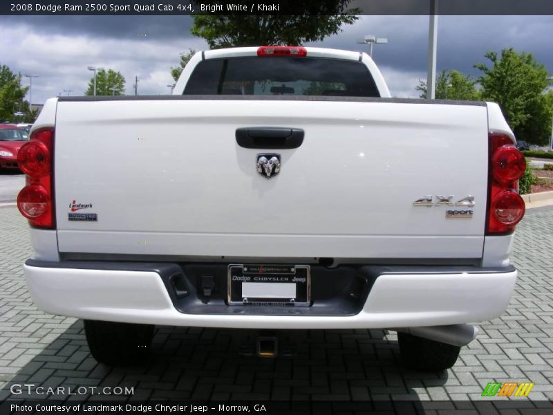 Bright White / Khaki 2008 Dodge Ram 2500 Sport Quad Cab 4x4