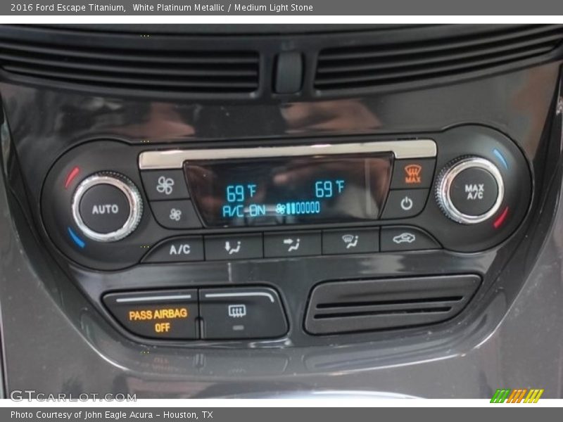 White Platinum Metallic / Medium Light Stone 2016 Ford Escape Titanium