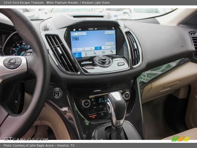 White Platinum Metallic / Medium Light Stone 2016 Ford Escape Titanium