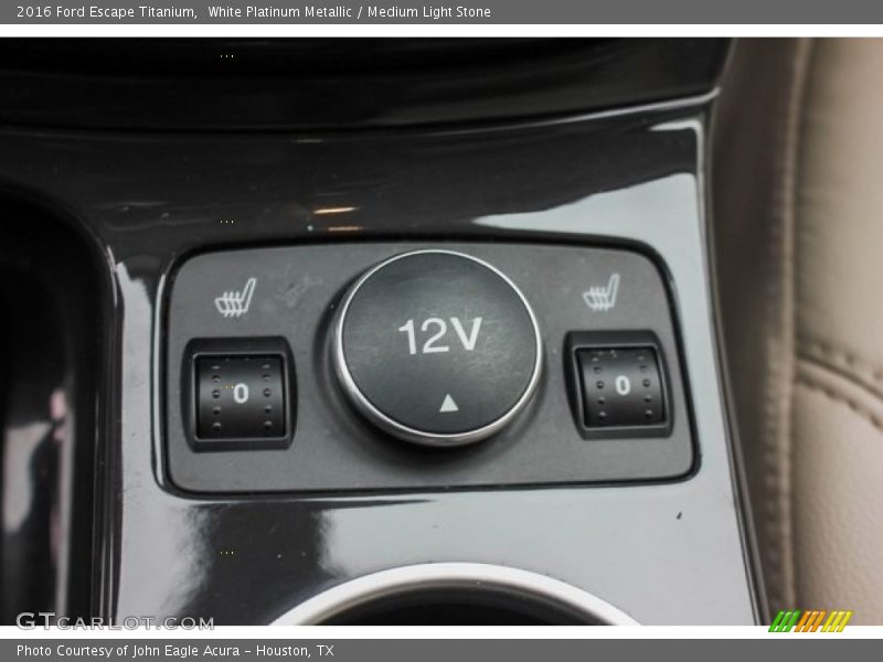 White Platinum Metallic / Medium Light Stone 2016 Ford Escape Titanium