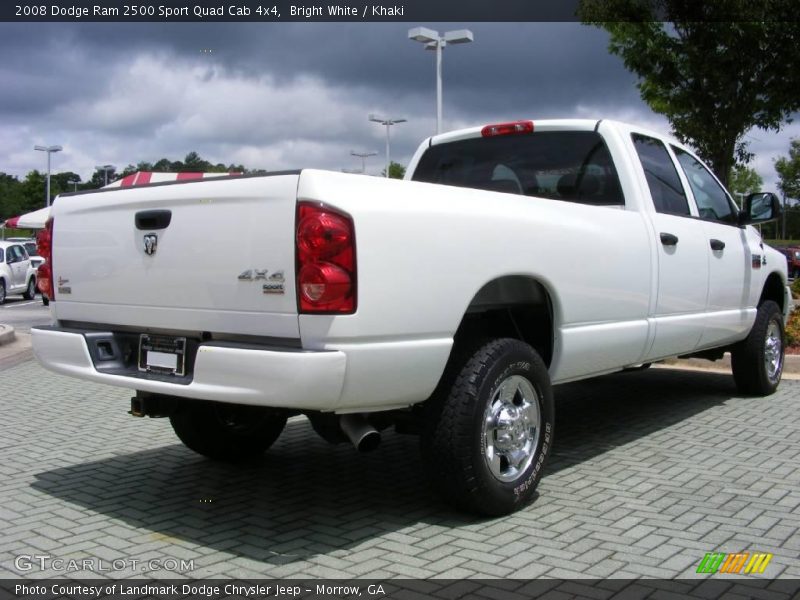 Bright White / Khaki 2008 Dodge Ram 2500 Sport Quad Cab 4x4