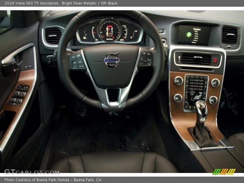 Bright Silver Metallic / Off-Black 2016 Volvo S60 T5 Inscription