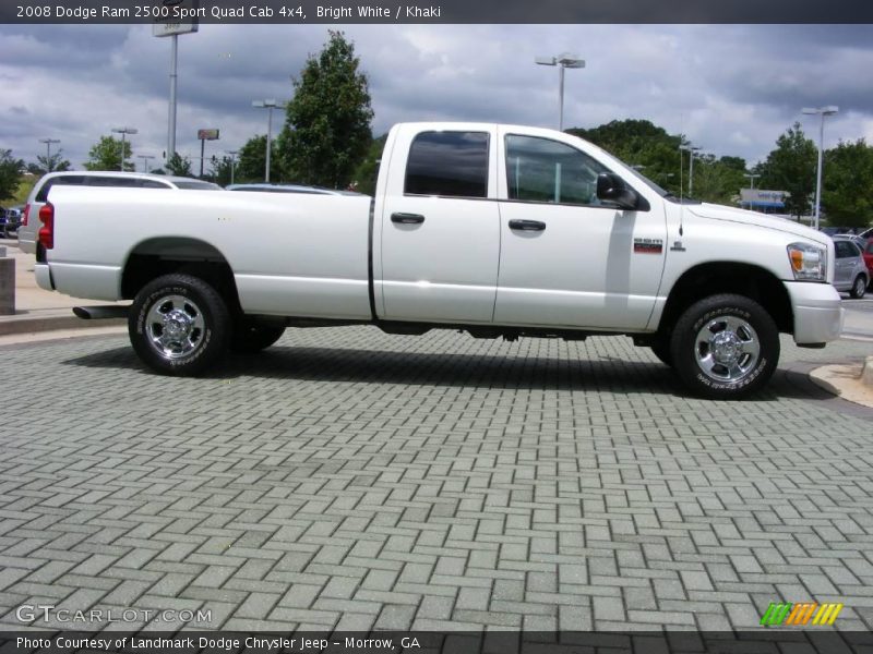 Bright White / Khaki 2008 Dodge Ram 2500 Sport Quad Cab 4x4