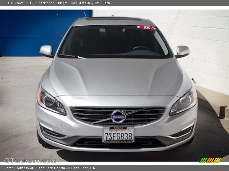 Bright Silver Metallic / Off-Black 2016 Volvo S60 T5 Inscription