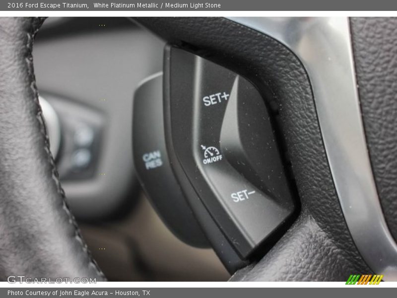 White Platinum Metallic / Medium Light Stone 2016 Ford Escape Titanium