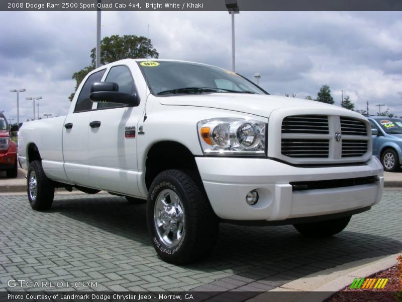 Bright White / Khaki 2008 Dodge Ram 2500 Sport Quad Cab 4x4