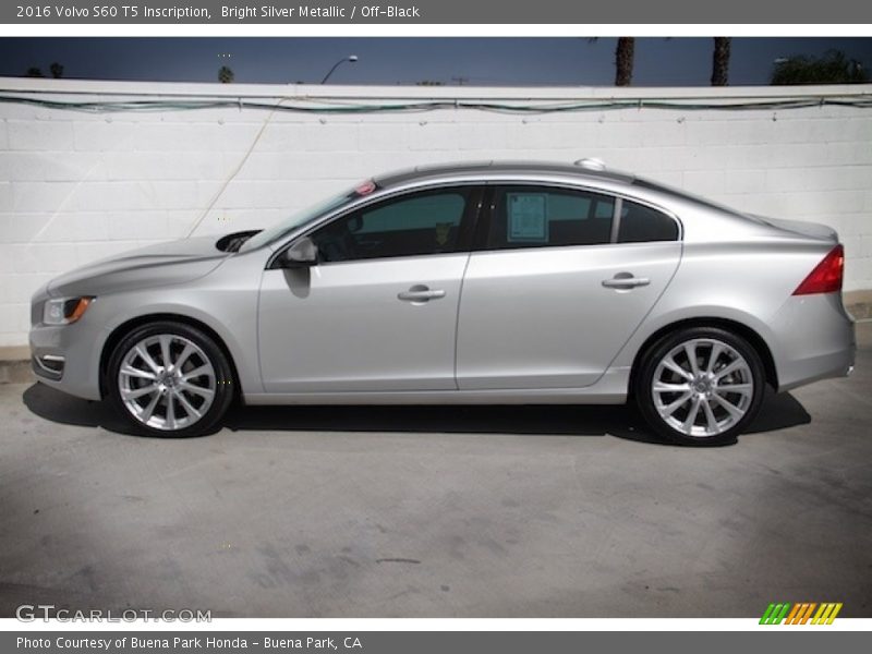 Bright Silver Metallic / Off-Black 2016 Volvo S60 T5 Inscription