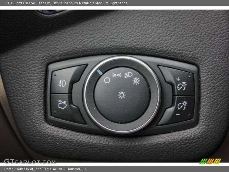 White Platinum Metallic / Medium Light Stone 2016 Ford Escape Titanium