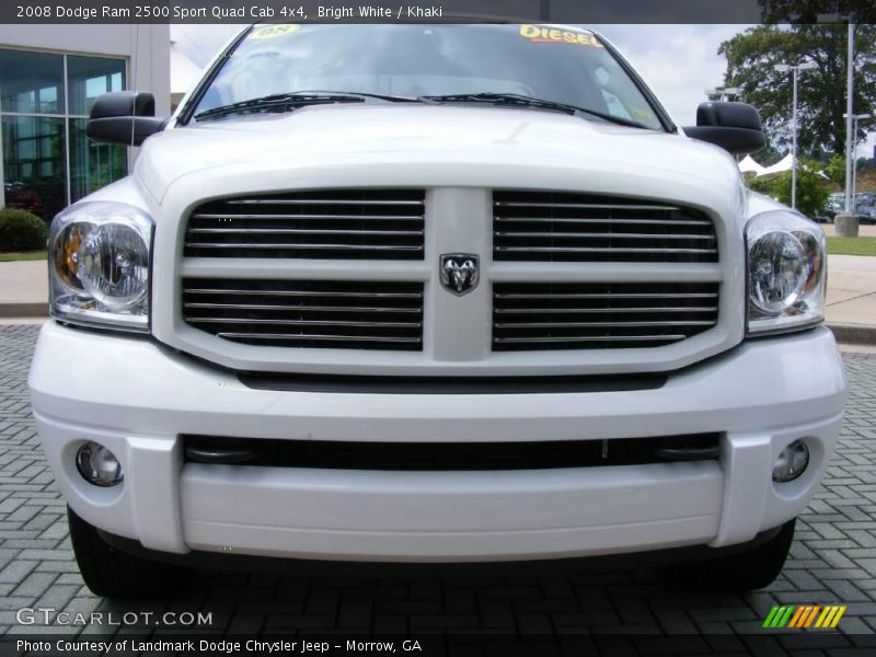 Bright White / Khaki 2008 Dodge Ram 2500 Sport Quad Cab 4x4