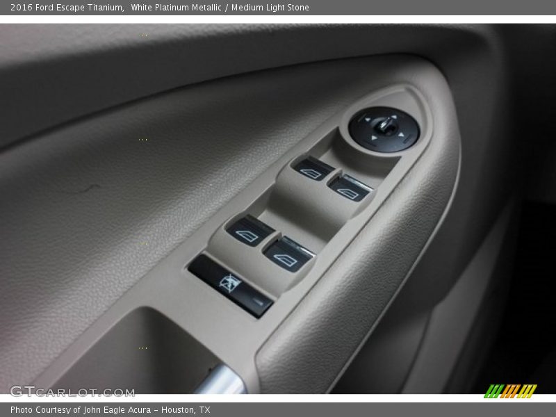 White Platinum Metallic / Medium Light Stone 2016 Ford Escape Titanium