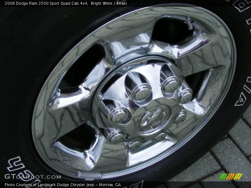 Bright White / Khaki 2008 Dodge Ram 2500 Sport Quad Cab 4x4