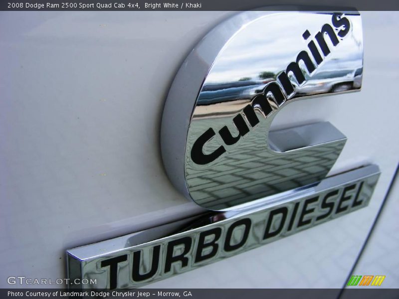 Bright White / Khaki 2008 Dodge Ram 2500 Sport Quad Cab 4x4