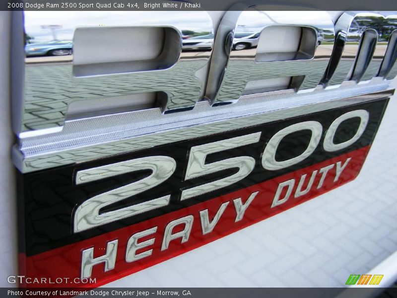 Bright White / Khaki 2008 Dodge Ram 2500 Sport Quad Cab 4x4