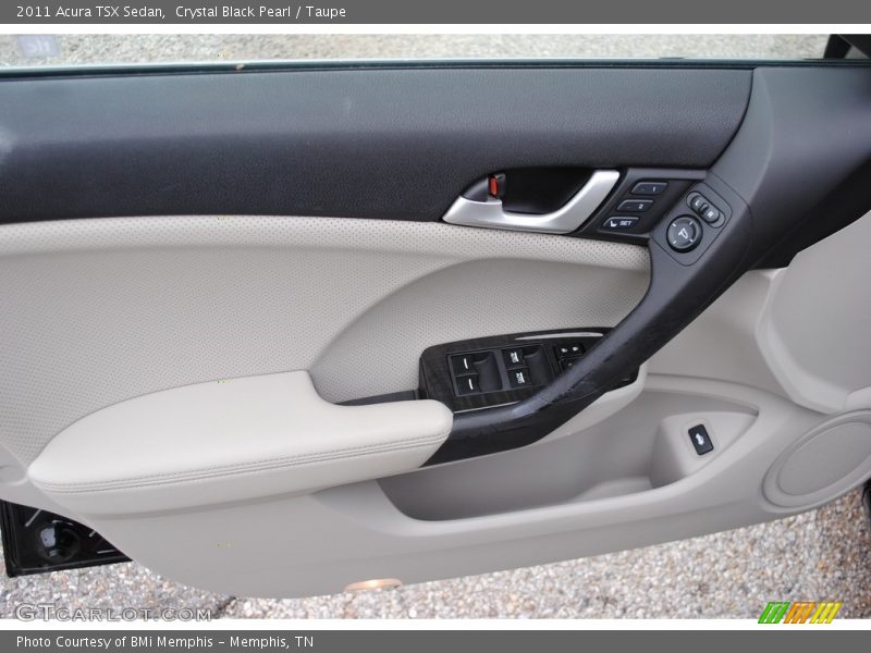 Crystal Black Pearl / Taupe 2011 Acura TSX Sedan