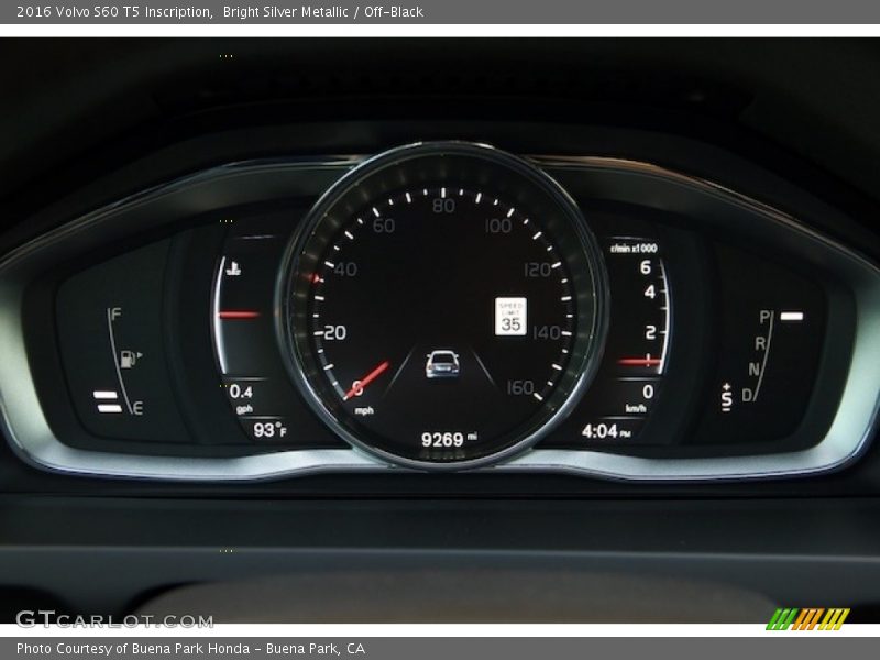 Bright Silver Metallic / Off-Black 2016 Volvo S60 T5 Inscription