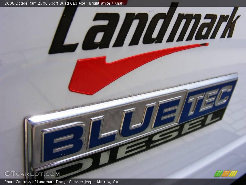 Bright White / Khaki 2008 Dodge Ram 2500 Sport Quad Cab 4x4