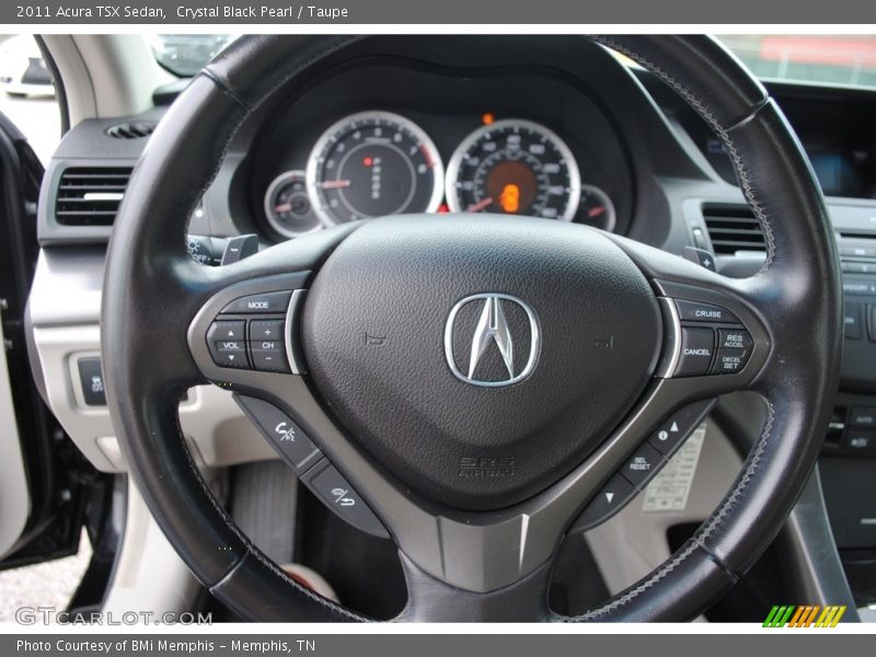 Crystal Black Pearl / Taupe 2011 Acura TSX Sedan