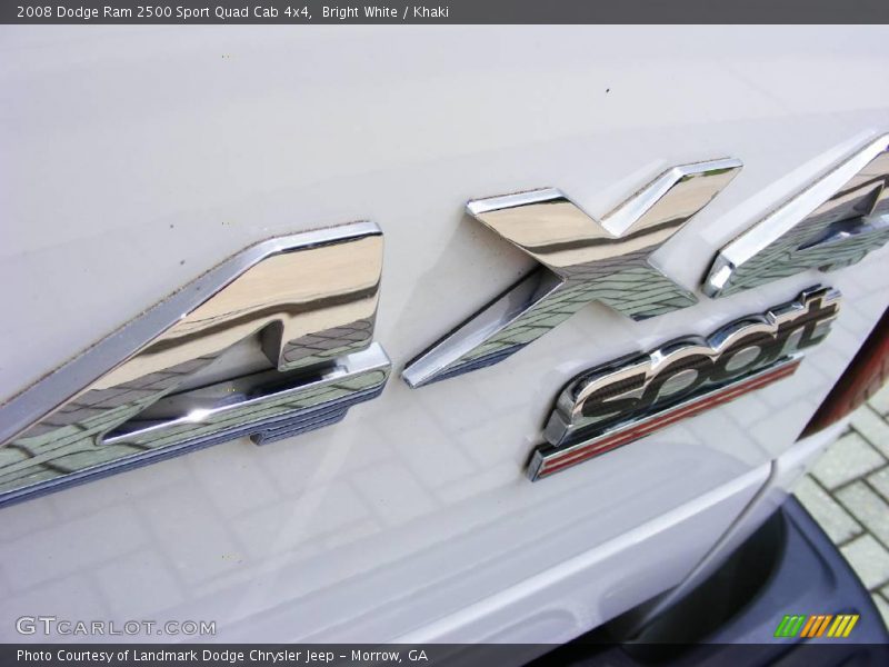 Bright White / Khaki 2008 Dodge Ram 2500 Sport Quad Cab 4x4