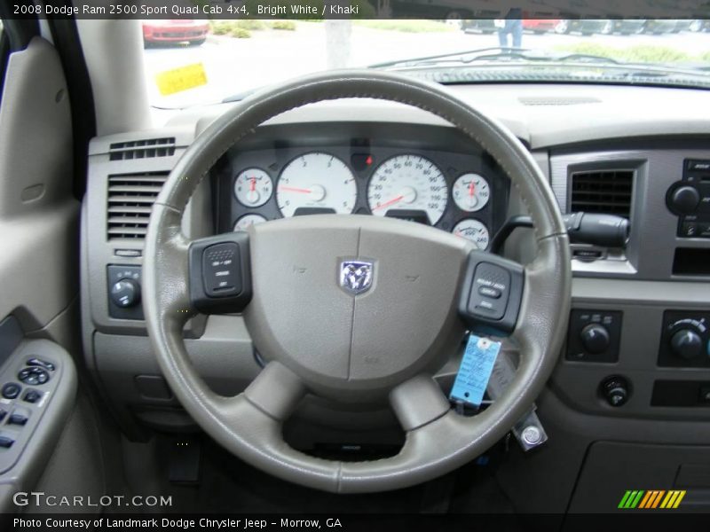 Bright White / Khaki 2008 Dodge Ram 2500 Sport Quad Cab 4x4