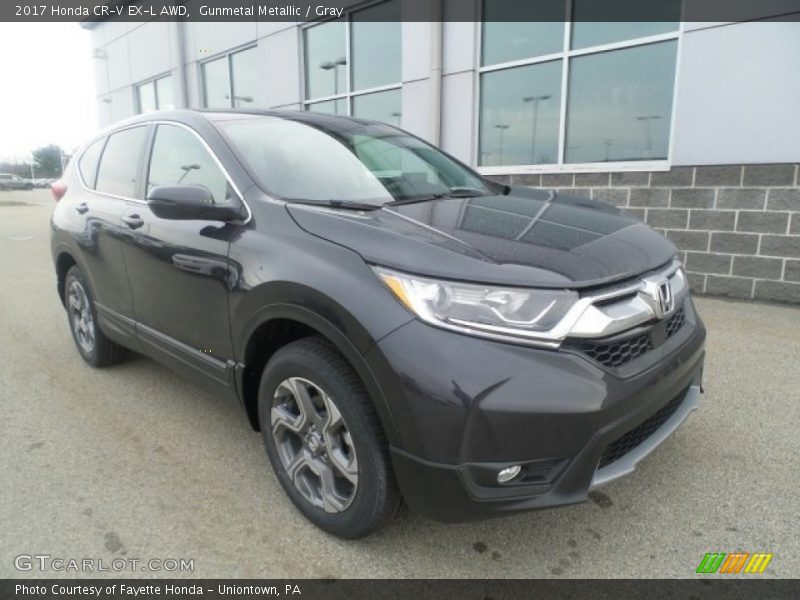 Gunmetal Metallic / Gray 2017 Honda CR-V EX-L AWD