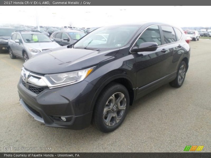 Gunmetal Metallic / Gray 2017 Honda CR-V EX-L AWD