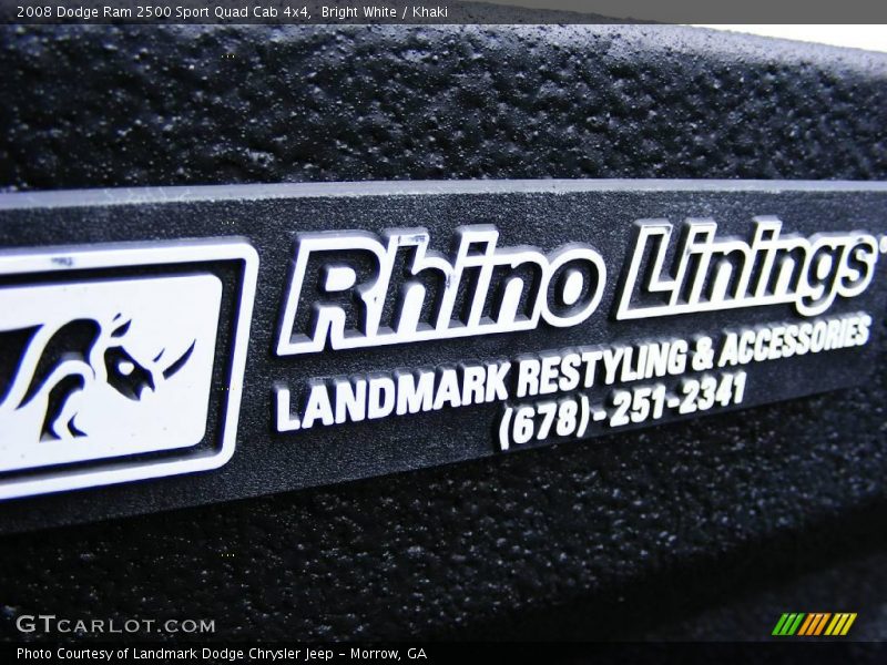 Bright White / Khaki 2008 Dodge Ram 2500 Sport Quad Cab 4x4