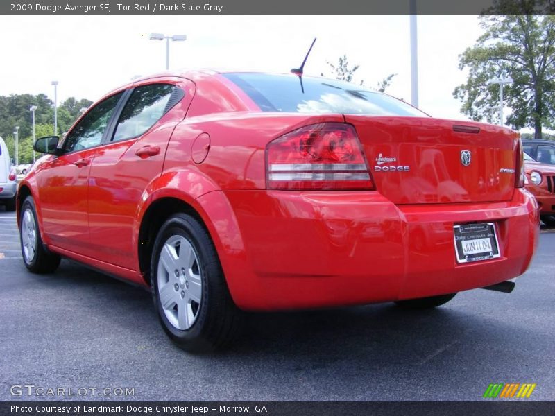 Tor Red / Dark Slate Gray 2009 Dodge Avenger SE