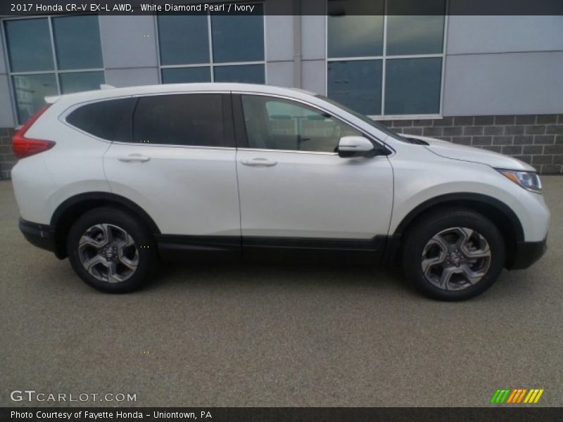 White Diamond Pearl / Ivory 2017 Honda CR-V EX-L AWD